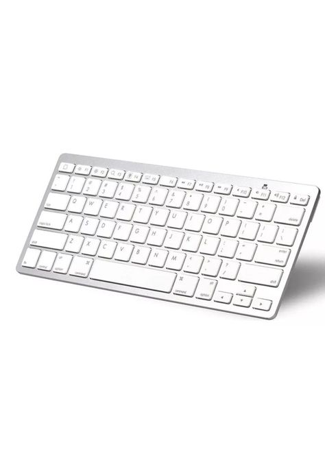 Teclado Inalámbrico Bluetooth Plateado-0
