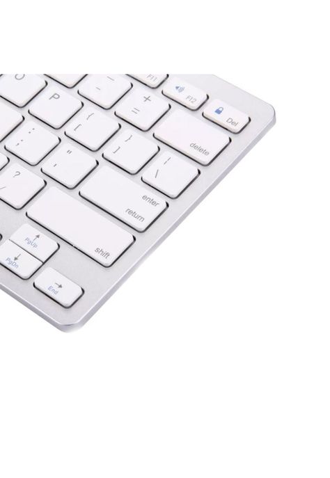 Teclado Inalámbrico Bluetooth Plateado-3