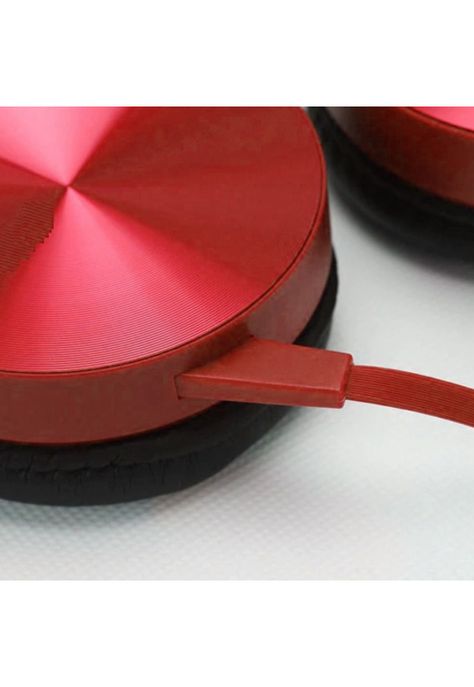 Audífono Extra Bass Micrófono 3.5 MM Plug Estéreo Rojo-2