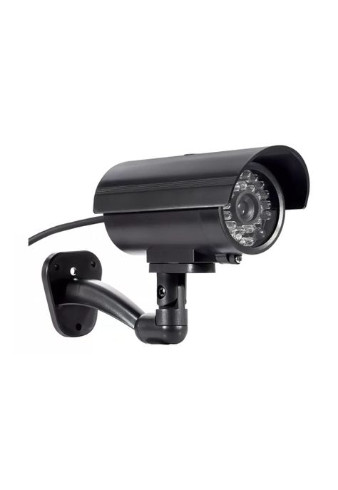 Cámara Seguridad Falsa LED Negra-1