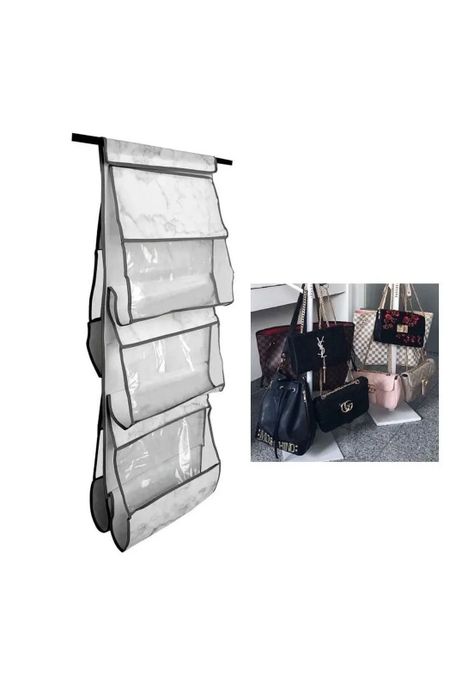 Organizador Closet Plegable Ropa 5 Bolsillos Blanco-2