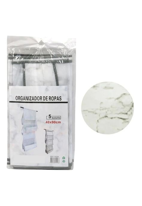 Organizador Closet Plegable Ropa 5 Bolsillos Blanco-4