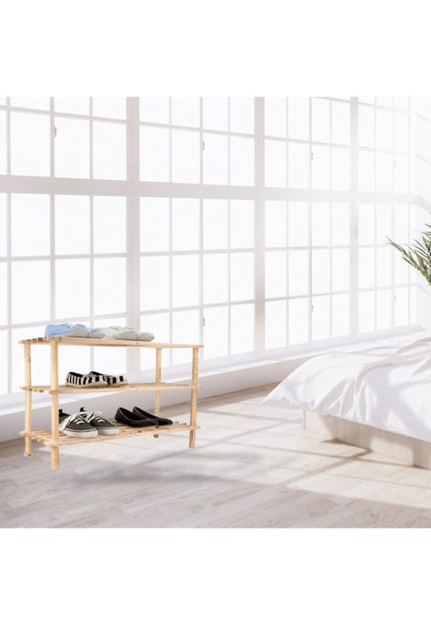Zapatero Organizador Madera 3 Niveles 63x48.5x26 CM Café-5