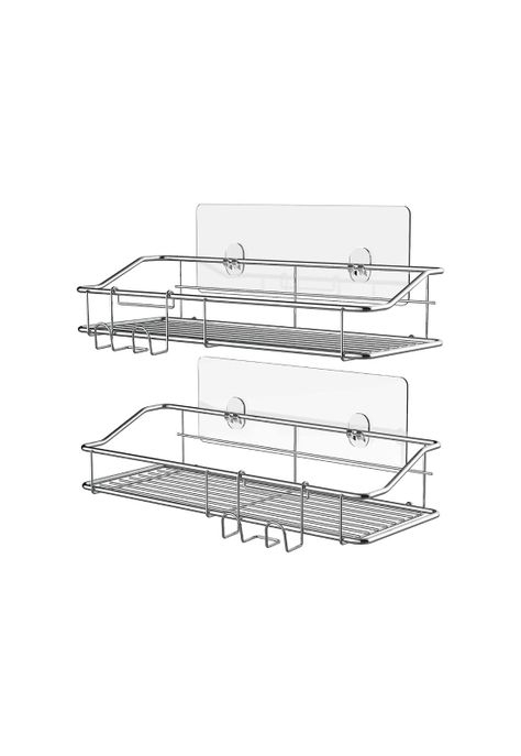 Set 2 Organizadores Ducha Repisa Baño Adhesivo Inoxidable-0
