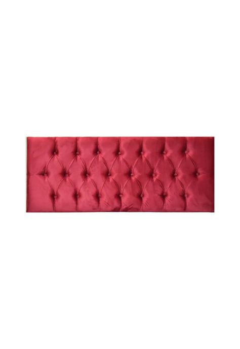 Respaldo Elegante King Capitone 180x60 CM Burdeo Felpa-0