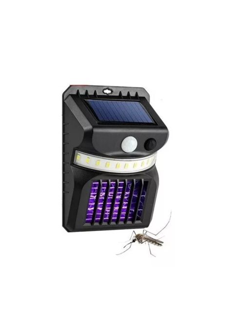 Lámpara Solar Repelente Mata Mosquitos Insectos Zancudo-0