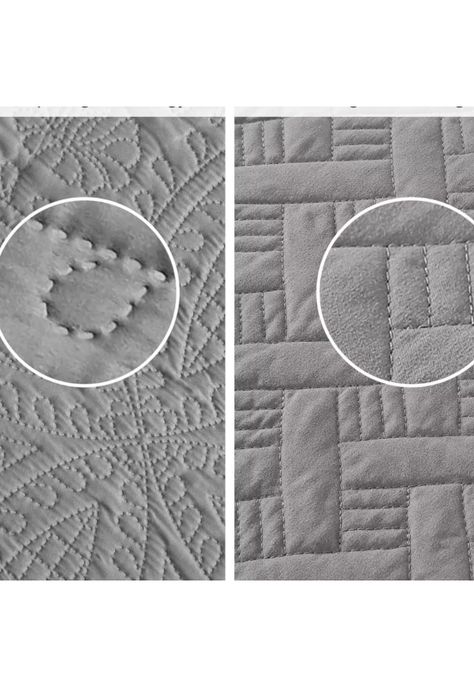 Cubrecama Quilt Reversible Queen 228x228 CM Más Fundas Almohada Gris-6