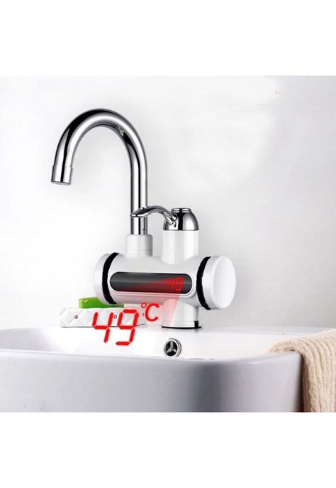 Llave Grifo Calentador Agua Eléctrico Lavaplatos Ducha-3