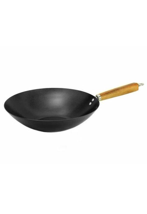 Wok Sartén Acero Mango Madera 29 CM-1