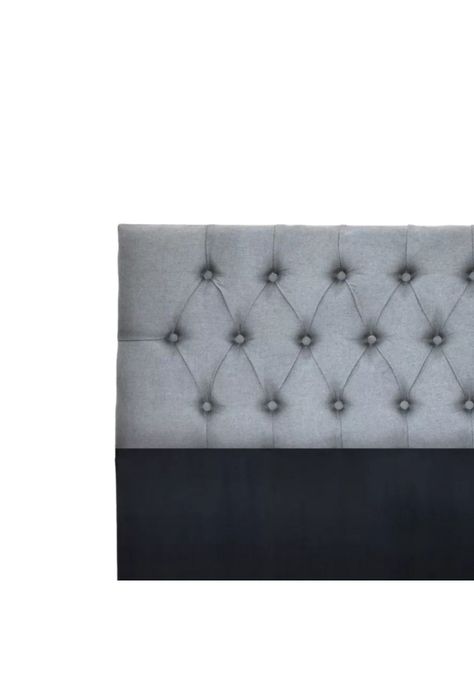Respaldo 2 Plazas Piso Capitone Premium 150x140 CM Gris Claro Lino-1