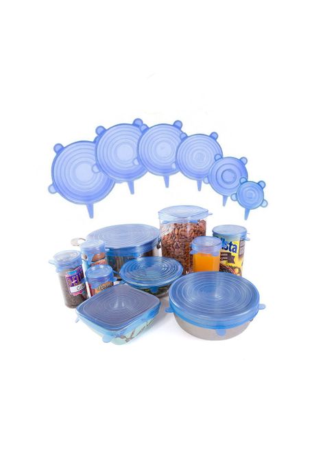 Pack 6 Tapas Silicona Menaje Cocina-0