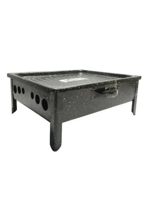 Parrilla Brasero Mesa Chapa Enlozada 30x25x12 CM-0