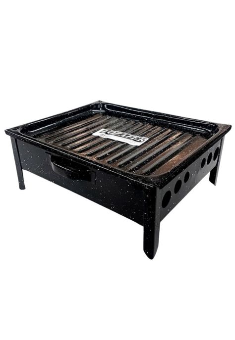 Parrilla Brasero Mesa Chapa Enlozada 30x25x12 CM-1
