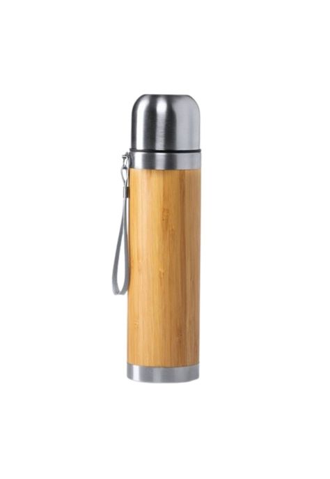 Termo Bambú Acero Inoxidable 430 ML-0