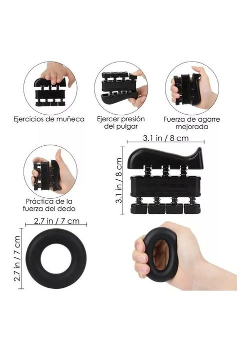 Kit Ejercitador Fortalecedor Manos 5 Piezas Ajustable-3