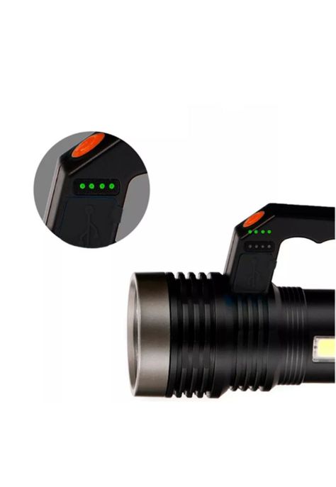 Linterna Solar 1 LED + 1 COB Recargable Indicador Carga-2