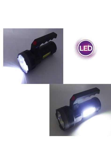 Linterna Solar 1 LED + 1 COB Recargable Indicador Carga-4