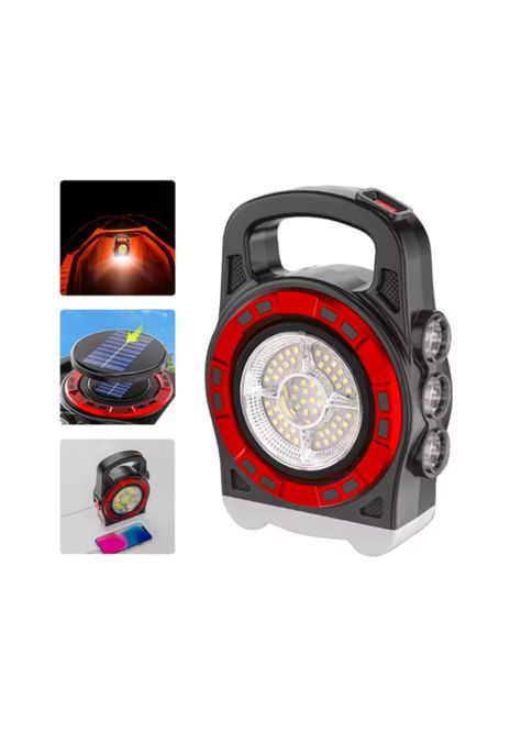 Linterna Luz Solar Exteriores Camping Carga USB-3
