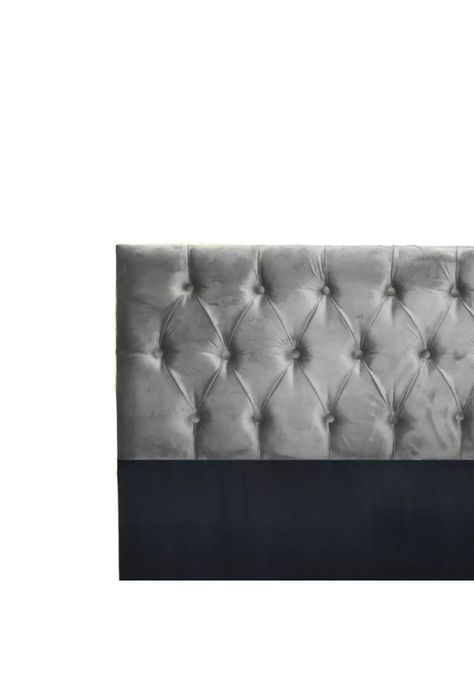 Respaldo 2 Plazas Piso Capitone Premium 150x140 CM Gris Claro Felpa-1