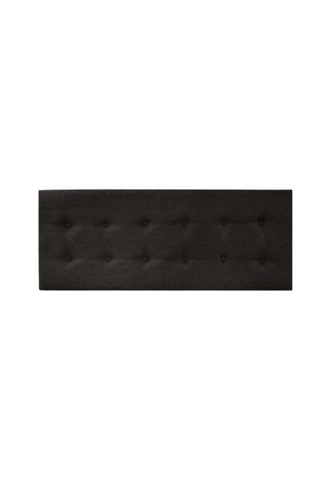 Respaldo Elegante King Capitone 180x60 CM Gris Oscuro Felpa Botones-0