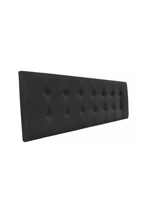Respaldo Elegante King Capitone 180x60 CM Gris Oscuro Felpa Botones-1