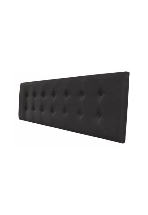 Respaldo Elegante King Capitone 180x60 CM Gris Oscuro Felpa Botones-2