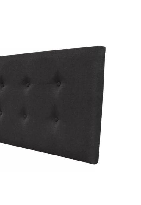 Respaldo Elegante King Capitone 180x60 CM Gris Oscuro Felpa Botones-3