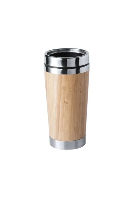 Vaso MUG Tapa Acero Bambú Ariston 500 ML-0