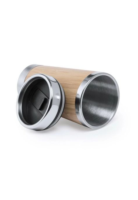 Vaso MUG Tapa Acero Bambú Ariston 500 ML-2