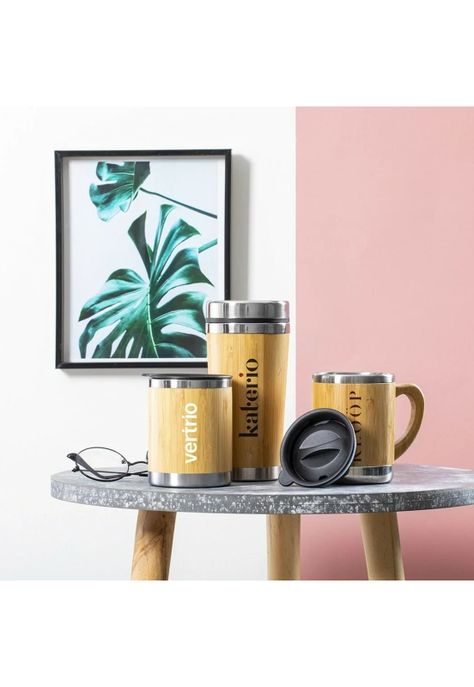 Vaso MUG Tapa Acero Bambú Ariston 500 ML-3