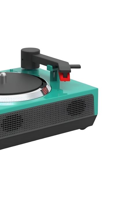 Tocadiscos Tornamesa Vinilo Mini Altavoces Bluetooth Verde-1