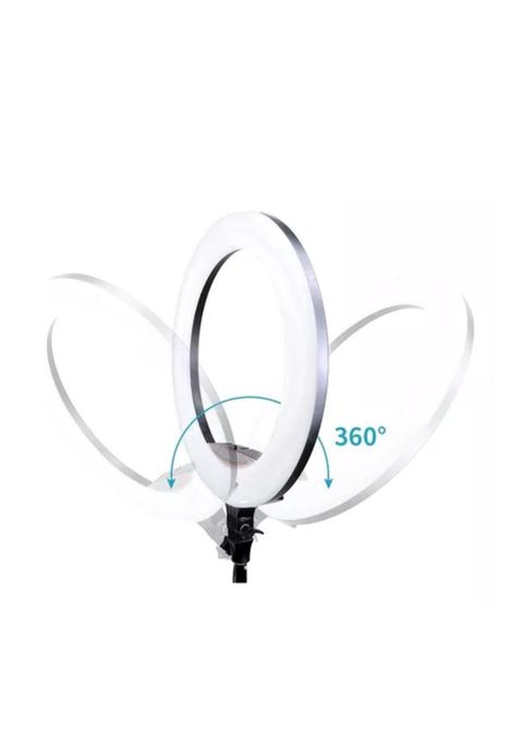Aro Luz Profesional Gigante 45 CM 3 Soportes Trípode 2.10-2