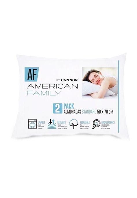 Pack 2 Almohadas Memoria Cannon Flex Hipoalergénica 50 x 70 CM-3