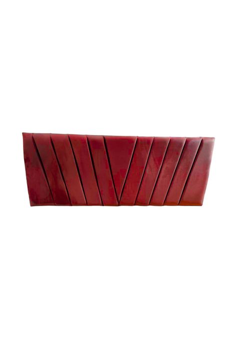 Respaldo Elegante King Capitone En V 180x60 CM Burdeo Felpa-0