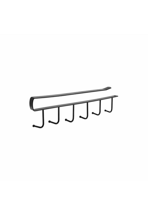 Colgador Organizador Soporte Tazas Utensilios Cocina Metal Negro-0