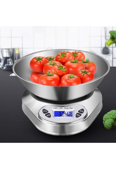 Pesa Cocina Acero Inoxidable 1 GR a 5 KG + Bowl Capacidad 500 GR-4