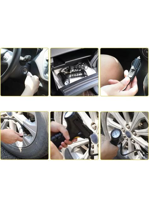 Compresor Portátil 12 V 120 Watt Infla Neumático Auto Negro-7
