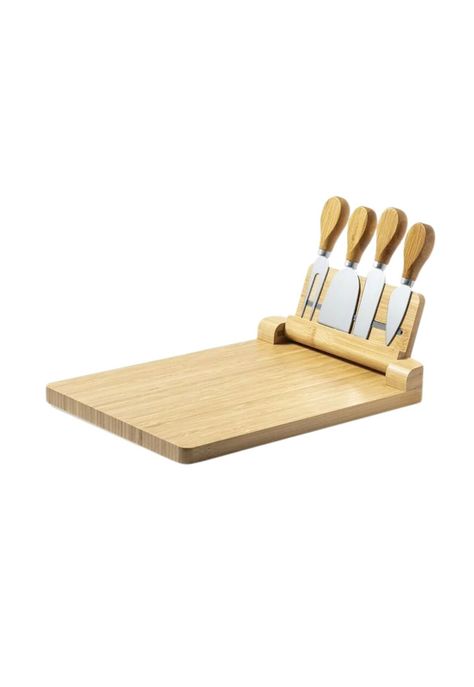 Set Tabla Quesos 4 Piezas Bambú Mildred-0