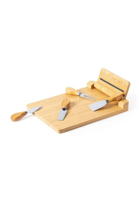 Set Tabla Quesos 4 Piezas Bambú Mildred-2