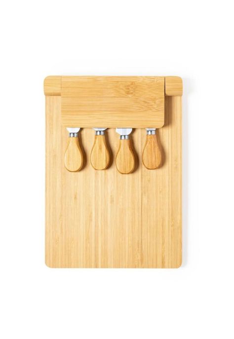 Set Tabla Quesos 4 Piezas Bambú Mildred-4