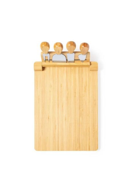 Set Tabla Quesos 4 Piezas Bambú Mildred-5