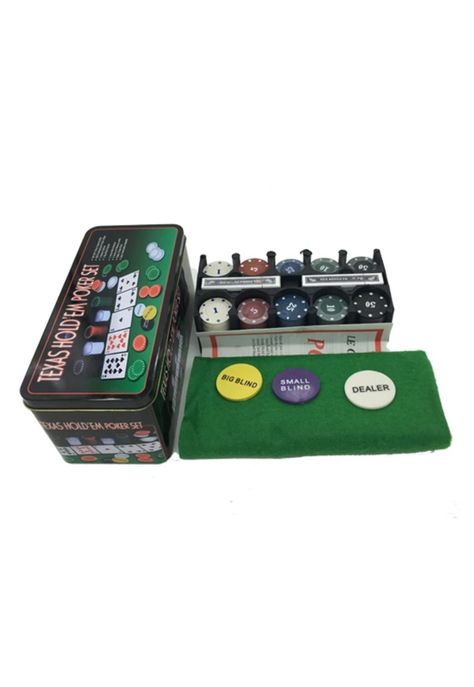 Set Juego Poker Mesa 200 Fichas + Naipes Mantel-0