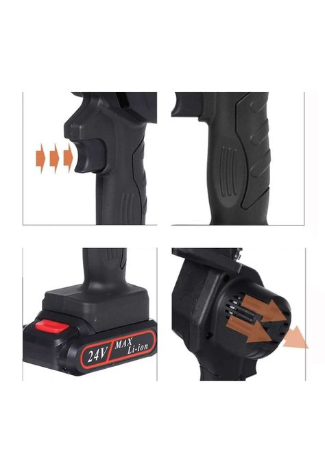 Mini Motosierra Inalámbrica Poda 6 Pulgadas + 2 Baterías-3