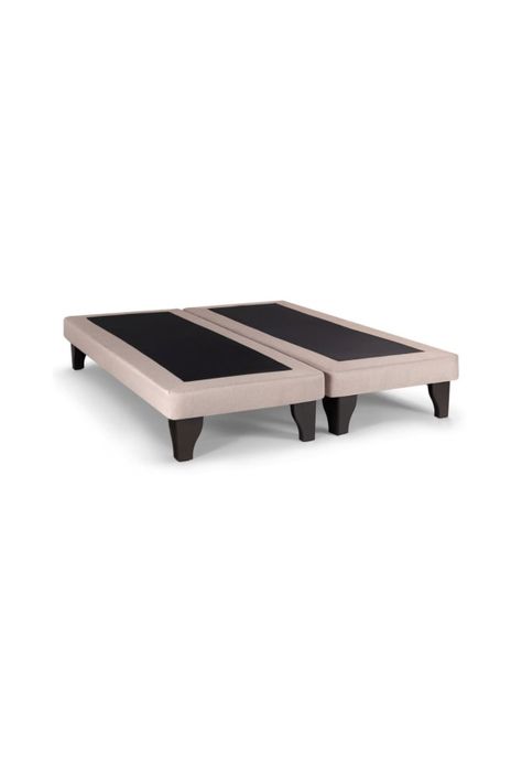 Base Dividida Cama Europea King 200x180 CM Beige Felpa-1