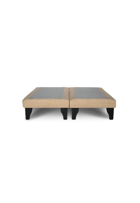 Base Dividida Cama Europea King 200x180 CM Beige Felpa-2