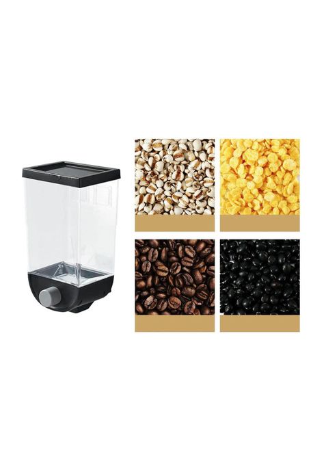Contenedor Organizador Pared Cereales Azúcar Especies 1 LT Negro-2