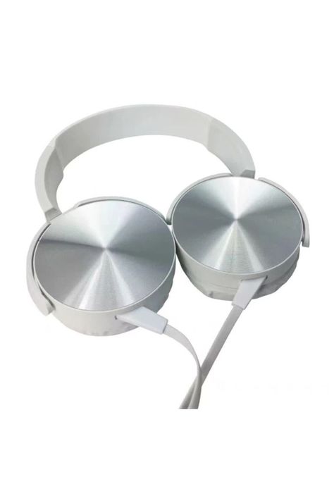 Audífono Extra Bass Micrófono 3.5 MM Plug Estéreo Blanco-0