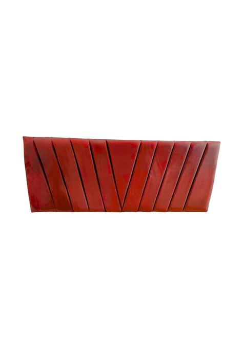 Respaldo Elegante 1 Plaza Capitone En V 105x60 CM Rojo Felpa-0