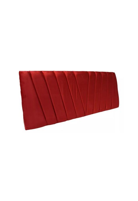 Respaldo Elegante 1 Plaza Capitone En V 105x60 CM Rojo Felpa-1