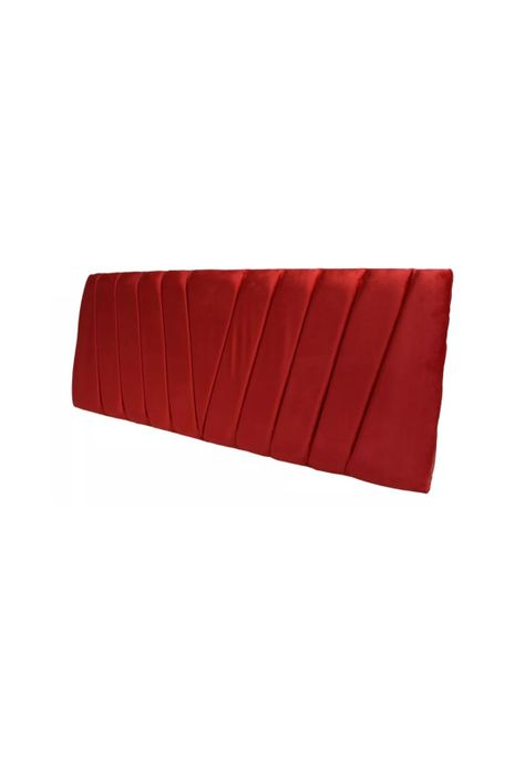 Respaldo Elegante 1 Plaza Capitone En V 105x60 CM Rojo Felpa-2